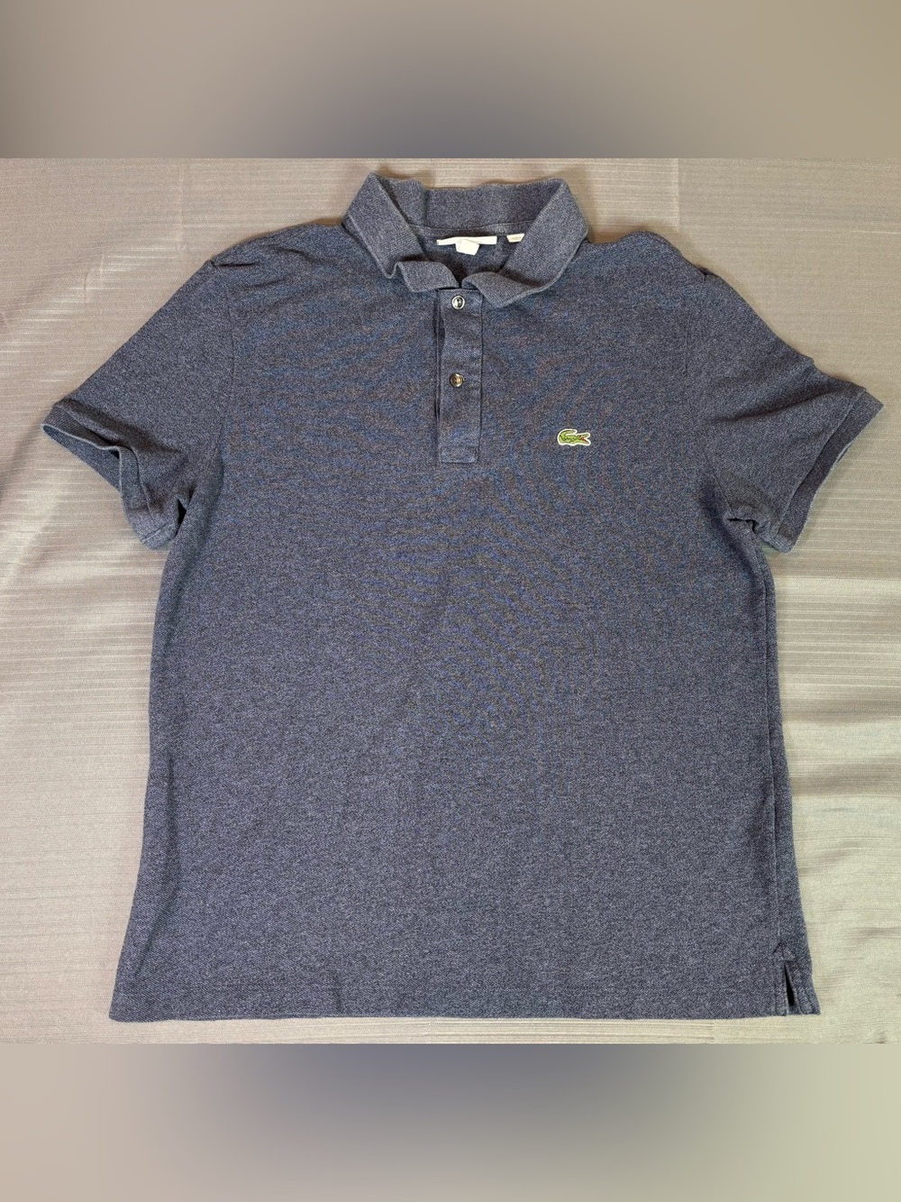 Lacoste Men’s XL Slim Fit Polo Shirt Navy Blue 100% Cotton Crocodile